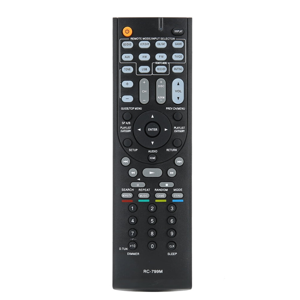 Eatbuy Remote Control For Onkyo, Universal Remote Control, Abs Remote Control Replacement Part Fit For Onkyo Rc-799M Black 9322103917261