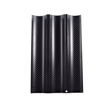 Carbon Steel French Bread Baking Pans Nonstick Perforated Loaf Baking Mold Long Bread Pans Cake Baking Pans for Baking