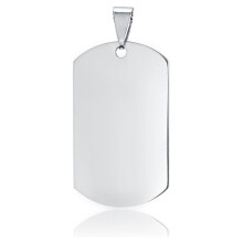 StoBays Classic Mens Military Army Dog Tag Pendant Necklace Blank Rectangle Charm