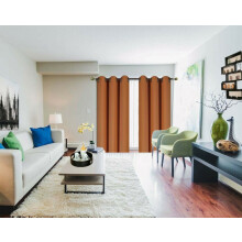 Blackout Window Curtain 84 " inch Long 1 Panel K68 Orange Color Thermal Top Grommets for Bedroom Closet Divider Room Home Décor