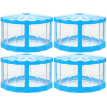 4 Pcs Small Fish Tank Mini Decors Plastic Bowl Office Starter Aquarium Tanks Betta