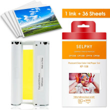 Compatible for Canon Selphy Color Ink and Paper Set CP1500 CP1300 CP1200 CP910 CP900 Photo Paper Printer KP 108IN KP-36IN 6 Inch 1 Ink 36 Sheets