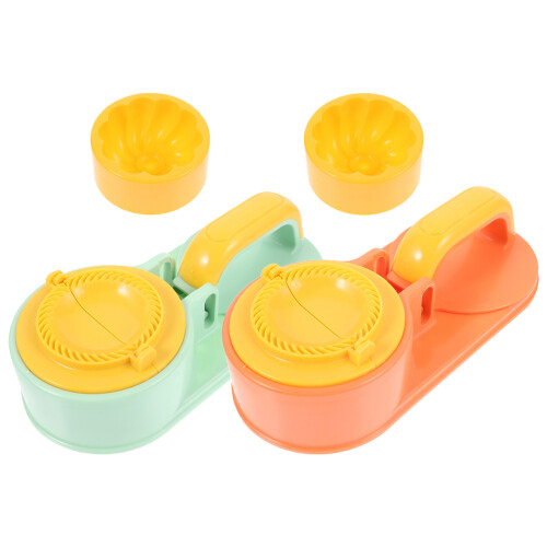 2Sets Plastic Dumpling Pressers Compact Manual Dough Maker for Kitchen 2