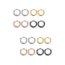 8 Pairs Earrings Stud Studs for Men Piercing Sterling Silver Women Loop Round Pendant Miss