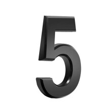 Tssuoun House Numbers for Outside Use Simple Black Sturdy Number Signs Parts Sign Door Marking Tools DIY Accessory for Apartment Hotel Number 5