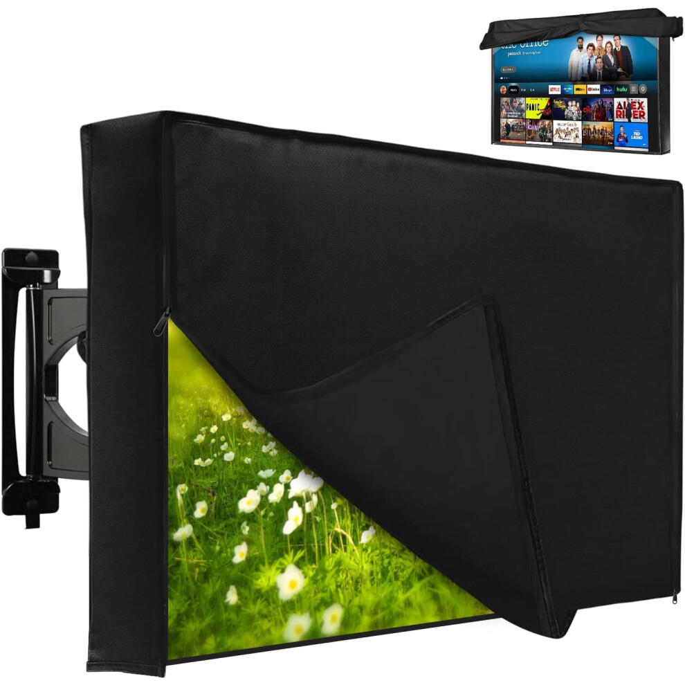 Outdoor Tv Cover 39-40 Inch Weatherproof, Waterproof Outside Tv Covers Heavy Duty 600D Oxford Tv Covers Outdoor Tv 9338982132206