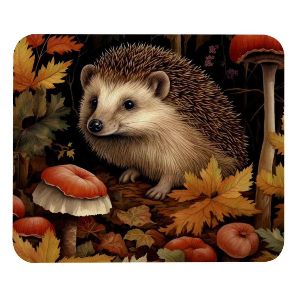 Hedgehog Mushroom Cute Mouse Pad, Comfortable Mousepad With Smooth Surface And Non-Slip For Pain Relief, Computer, Laptop, Office & Home, 8.3X9.8in 9338982132978