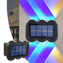 Solar Wall Lights Outdoor Waterproof, LED Solar Powered Landscape Spotlights, Garden Lights, Wireless Lighting for Yard, Walkway