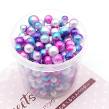 200PCRainbow Colorful Pearls Decorative Slime Beads DIY Craft For Crunchy Slime