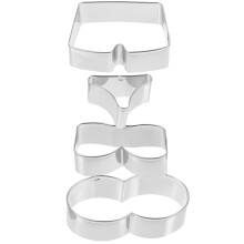 4 Pcs Decor Cookie Mold Chocolate Mold Creative Shape Cookie Cutters Baking Molds Sugar Cookie Cutters Miss Women's