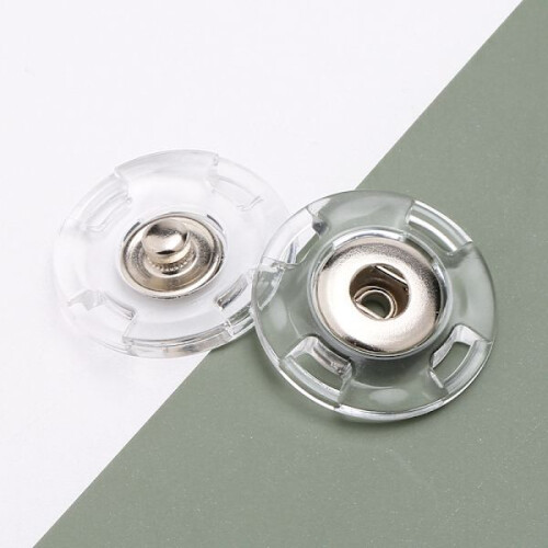 Invisible snap fasteners, 25 mm (10 pcs) Transparent 2