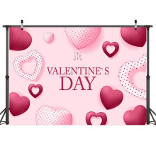 210X150cm Valentine'S Day Background Cloth Flower Love Decoration Multifunctional Photography Backdrops,B