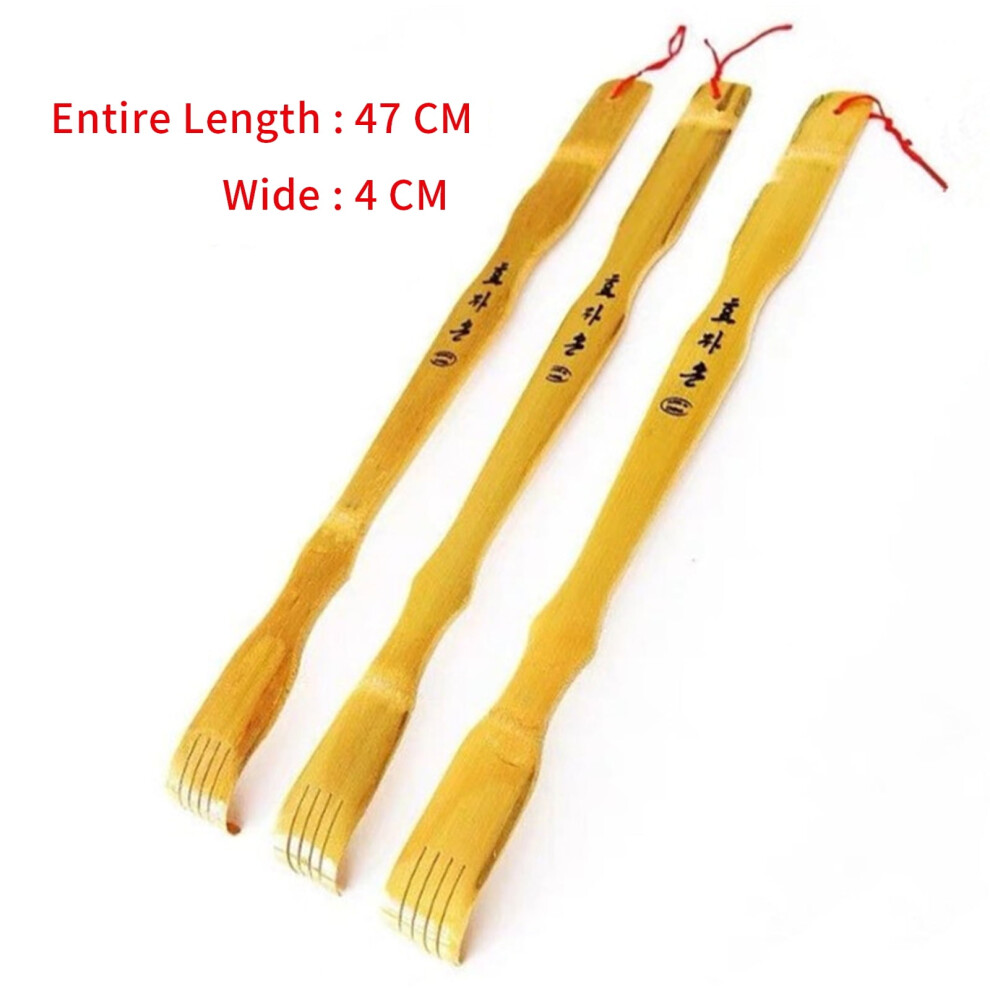 Simple Bamboo Back Scratcher 3PCS 18â'Length Natural Wooden Itch Massage Body Itch Scratcher Body Relaxation Tool for Itching Relief