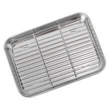 Baking Pans Roasting Stainless Steel Grill Grate Restaurant Bakeware Tray