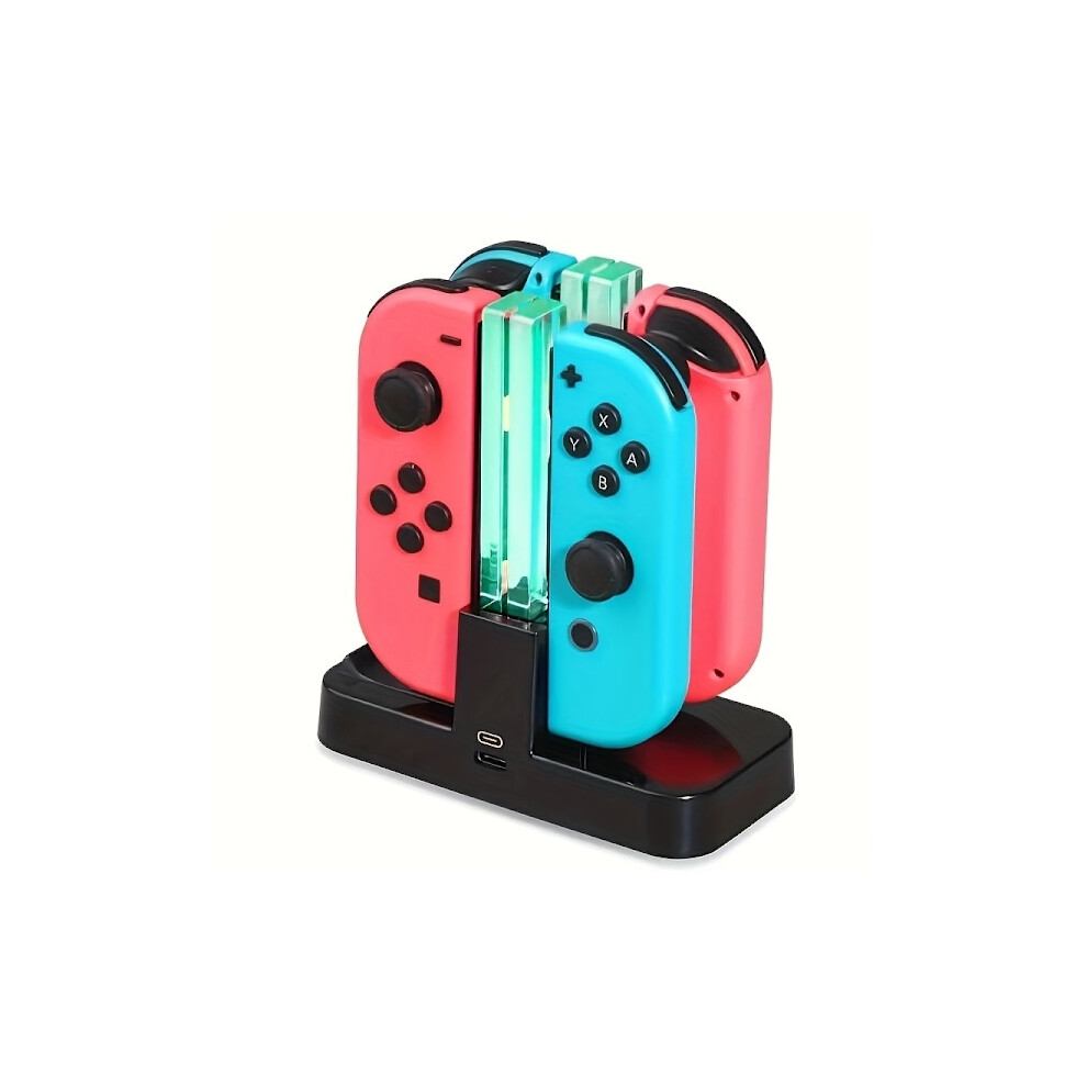 Charging Station For 4 Joy-Con Controllers - Compatible Compatible With Nintendo Switch With Led Indicators" 9399596005324