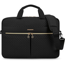17.3/15.6 Inch Laptop Bag, Briefcase for Women Computer Messenger Bag Office Travel Business, Black