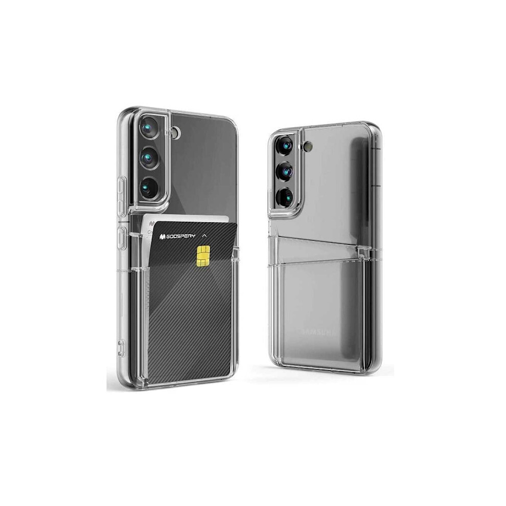 Compatible With Samsung S23 Shockproof Case With Card Slot V2 Transparent 9085618229273