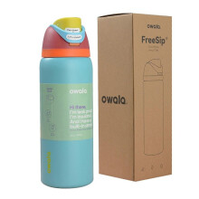 Large 710ml Off-White Thermos Bottle for Adventure sky-blueQ