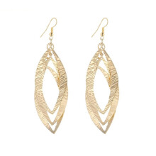 1 Pair Drop Earrings Skin-friendly Corrosion Resistant Alloy Anti-fade Long Chain Leaf Earrings for Women
