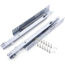 1 Pair Slide Runners Roller-Bearing Runners, 250-500mm Shelf Drawer Bottom Guide Rail Soft Close Hidden Drawer Slide For Cabinet Furniture Hardware