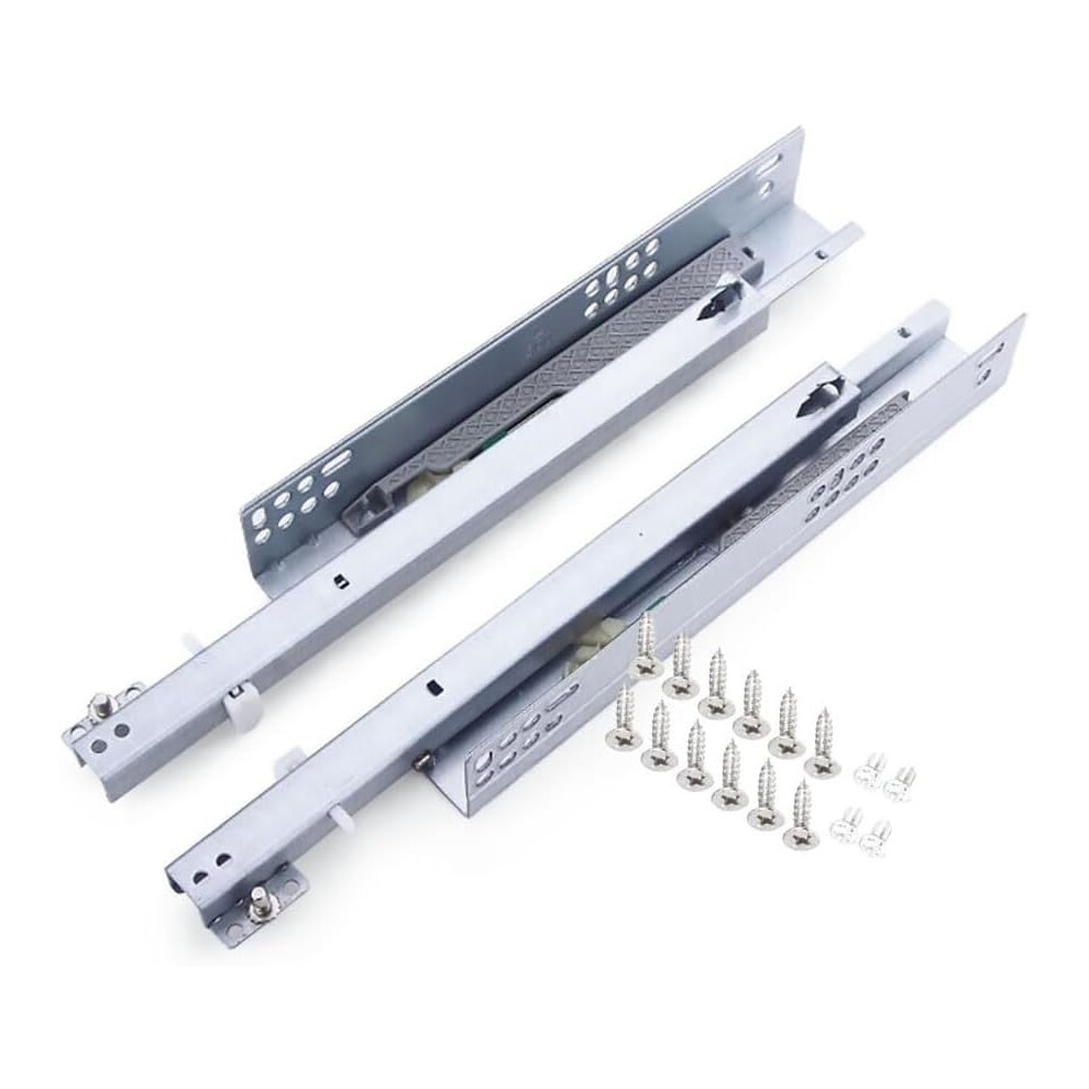 1 Pair Slide Runners Roller-Bearing Runners, 250-500Mm Shelf Drawer Bottom Guide Rail Soft Close Hidden Drawer Slide For Cabinet Furniture Hardware 9085618751538