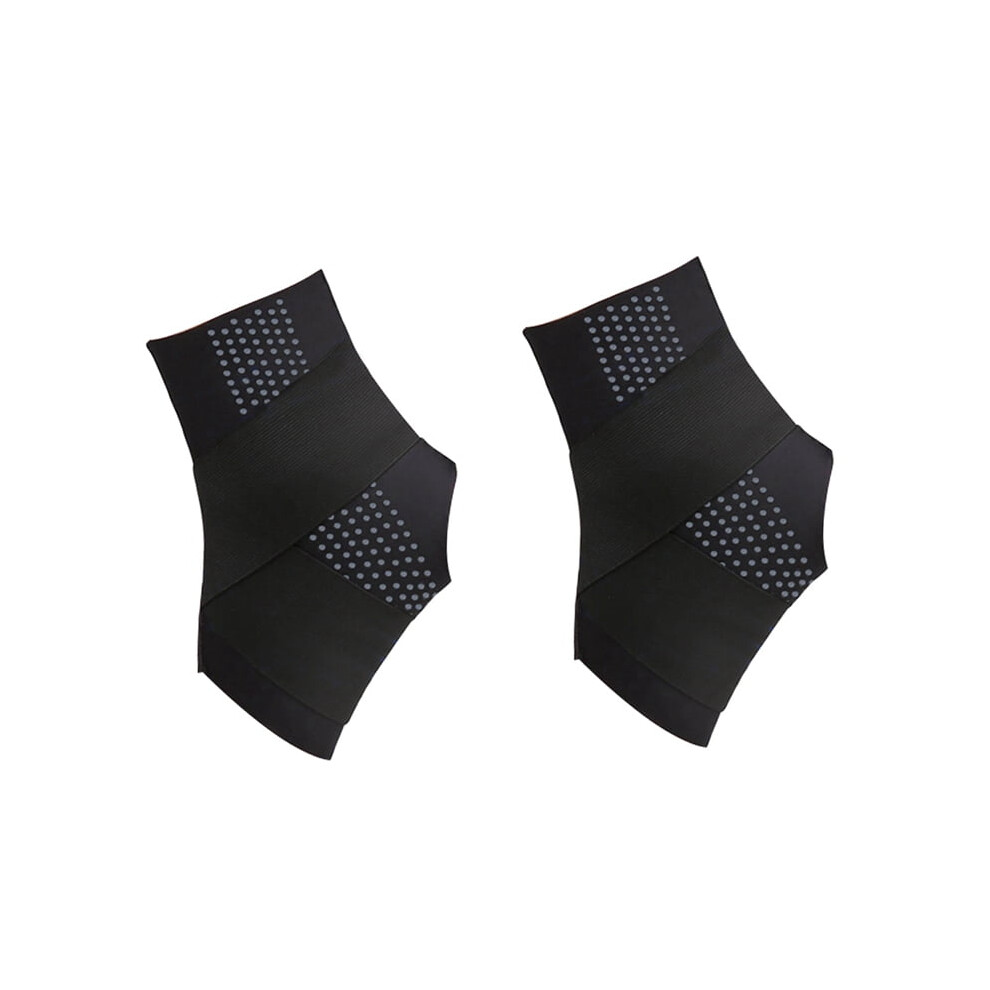 Black/Light 2Pcs Ankle Brace, Adjustable Compression Ankle Support Men & Women, Stabilize Ligaments Xxxl