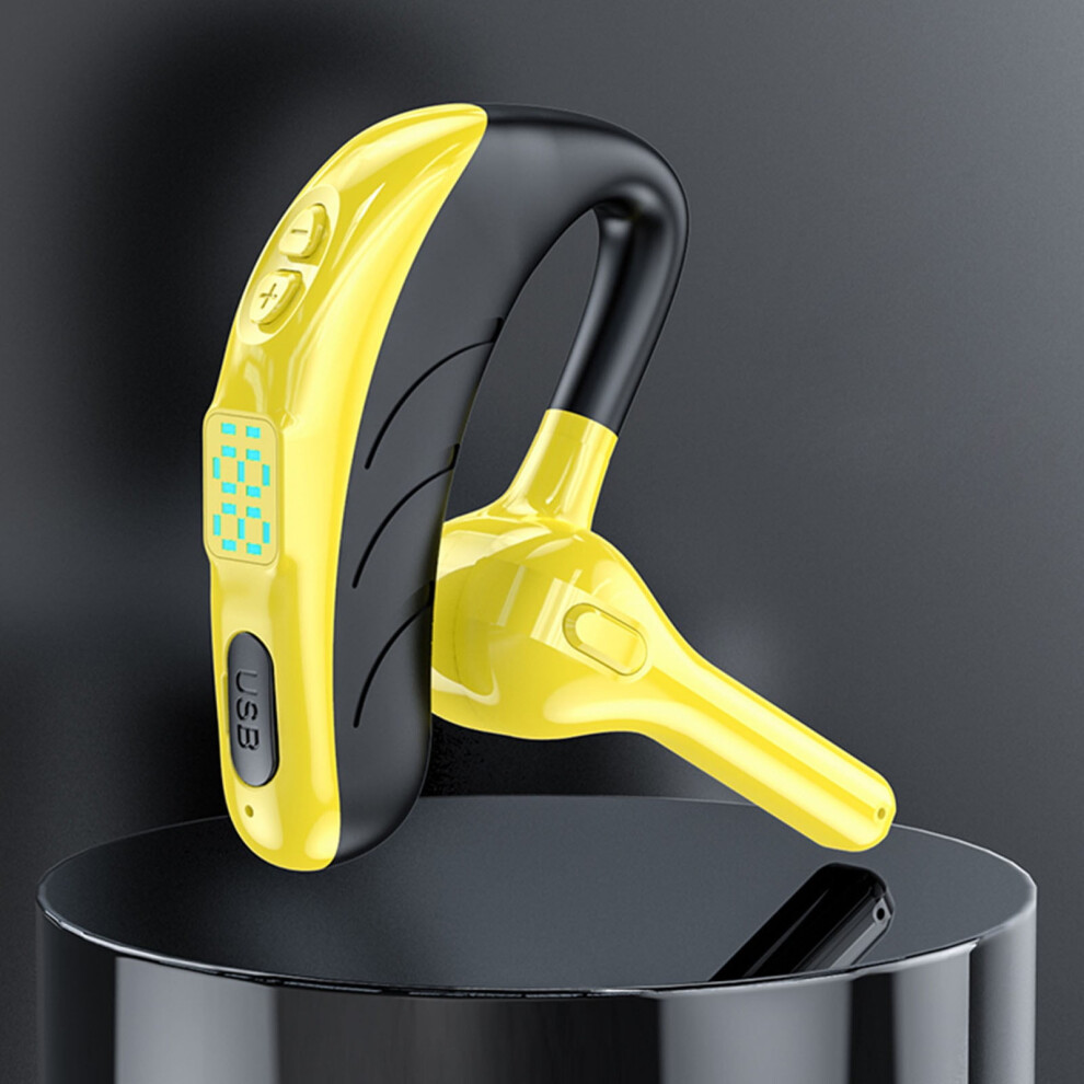 Eqwljwe Single Ear Headset With Mic, Bluetooth 5.2, Led Display, Waterproof, Wireless Handsfree Earphone 9085618753747