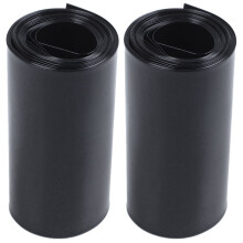 2pcs 70mm/44mm PVC Heat Shrink Tubing Wrap Black 2M 6.5Ft for