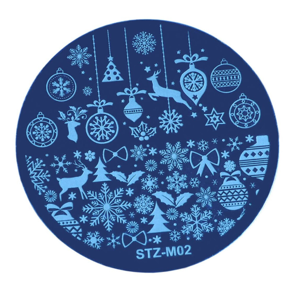 Christmas Snowflake Nail Stamping Plate Durable Stainless Steel Holiday Manicure Tools Style1