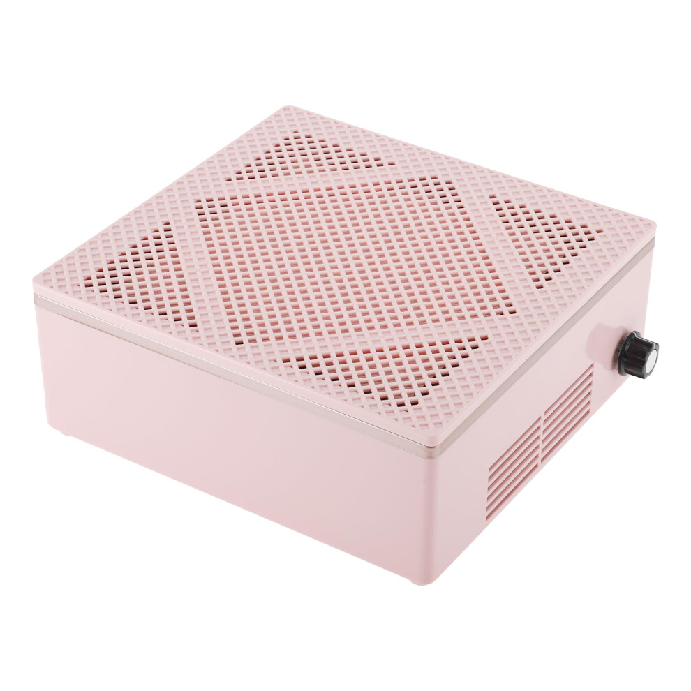 Pink 60W Nail Dust Collector Vacuum With Adjustable Suction, Low Noise, Reusable Filter For Manicure