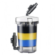 Aquarium Canister Filter with UltraQuiet Operation and MultiLayer Filtration for Fish Tanks