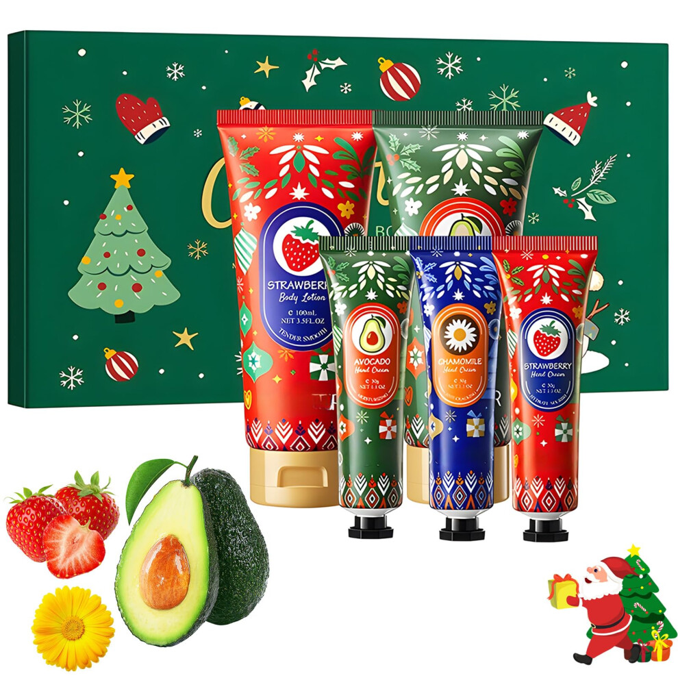 Christmas Gift Set  Hand Cream and Body Lotion with Deep Hydration, Travel Size, Festive Packaging-image-OPC-PR8PS2S-NEW