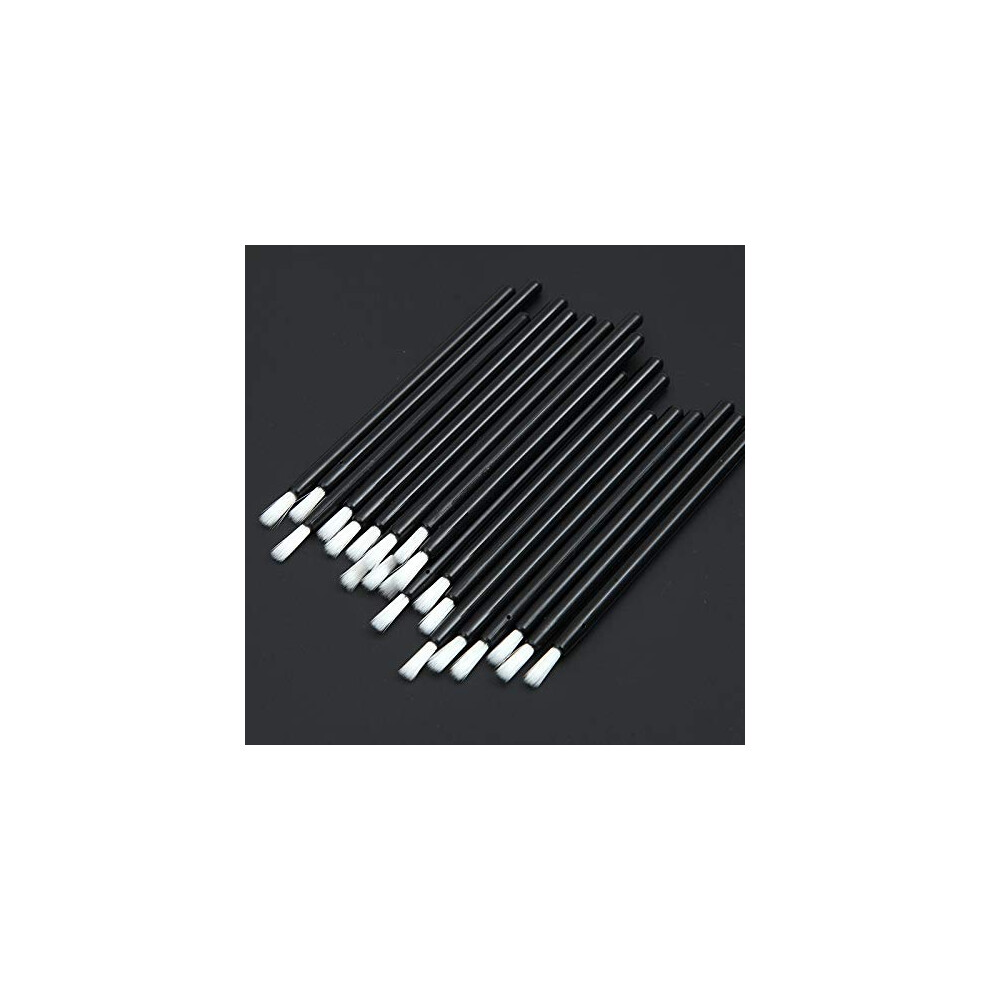 Black Pyo Cookie Paint Brush Set With Soft Food Safe Bristles, Disposable Lip And Nail Polish Brushes, 50 Pack