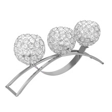 3 Arms European Classic Arch Iron Crystal Ball Romantic Candlelight Dinner Candlestick Sliver