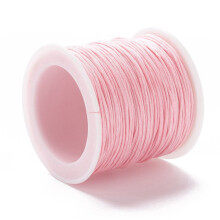 1Roll Braided Nylon Thread DIY Material for Jewelry Making Pink 0.8mm 100yards/roll