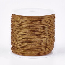 1Roll Nylon Thread Nylon Jewelry Cord for Custom Woven Jewelry Making Sienna 0.8mm 49.21 yards(45m)/roll