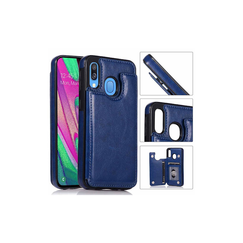 Case With Card Slot - Compatible With Samsung Galaxy A40 Dark Blue 9048212678250