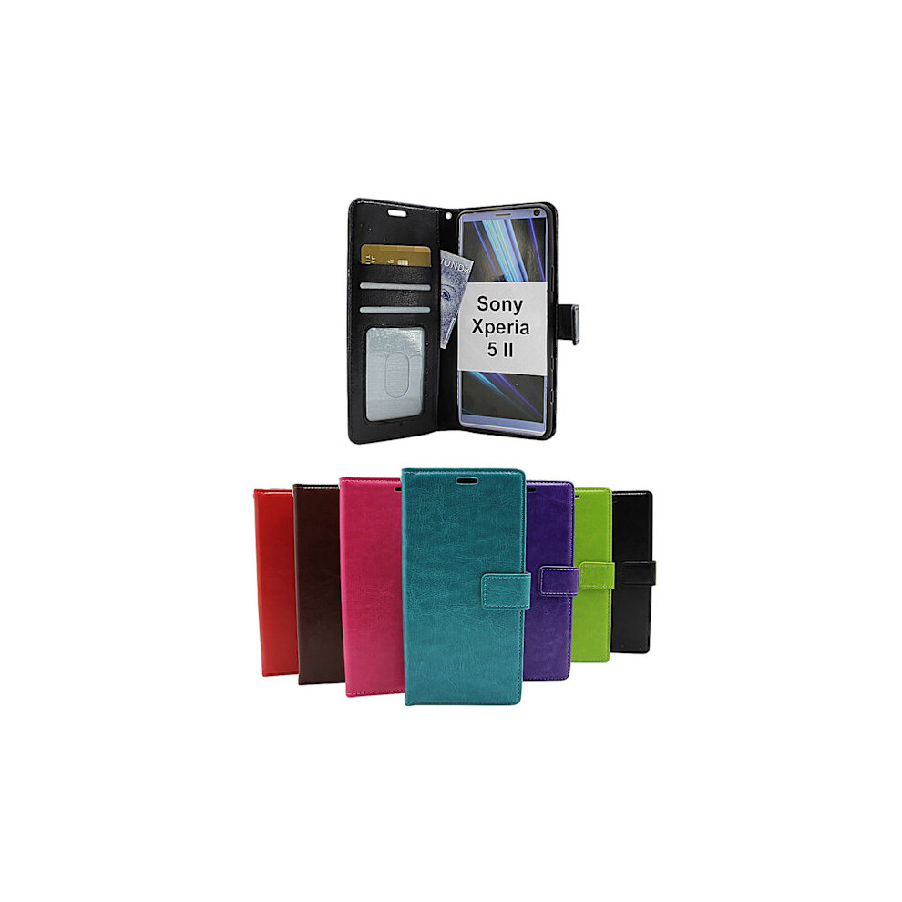 Crazy Horse Wallet Compatible With Sony Xperia 5 Ii (Xq-As52) (Black) Red Black,Red 9322103921718