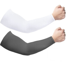 2 Pairs Sun Protection Cooling Arm Warmers for Men & Women, up to 50*QN