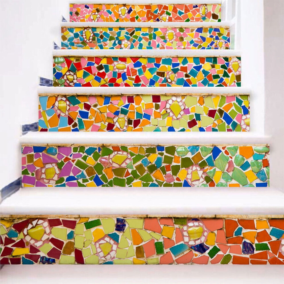 Begine Tile Stickers Clearance,Lt179 Staircase Wall Stickers 18*100Cm/6Pcs,1*Set Of Stair Stickers (Including 6Pcs Stickers) 9322103922449