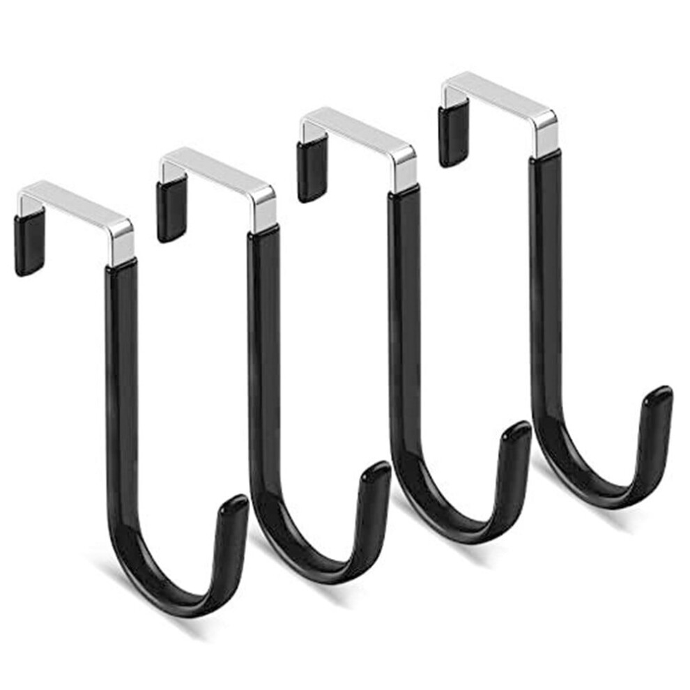 Over The Door Hook - 4 Pack Single Hooks Hanger Metal For Hanging Towel 9322103922241