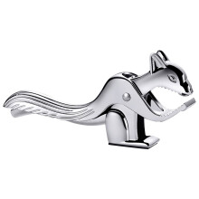 Big Sale! Zinc Alloy Nutcracker, Squirrel Shaped Kitchen Utensil Set, Manual Grinder with Glass Bottle, Ceramic Core, Silver 272g