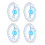 Eease 4Pcs Protractor Set with Ruler & Circle Tool 4