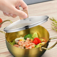 LOVIVER Cooking Pot Korean Ramen Noodle Pot Heat Resistant Handle Soup Pot Instant Noodle Pot for Restaurant Hiking Presents Backyard 16cm