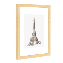 Farfi Wooden Picture Frames, 6x8 Pictures Frame Rectangle Photo Frame with Mat, Be Placed or Wall Hung Poster Frame, Wall Hanging Frames