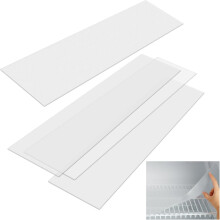 4 Pcs Clear Frosted Plastic Wire Shelf Liners, 12x48 Inch, Non-Adhesive Waterproof Mats for Fridge, Cabinets, Kitchen & Shoe Rack