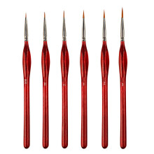 6 Pcs Mini Detail Paint Brush Set, Fine Three-Sided Line Marker for Watercolor & Gouache, Compatible with School Projects, Gifts for Students