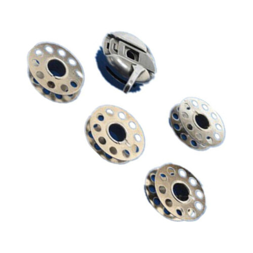 Durable Domestic Sewing Machine Metal Bobbin Case with 4 Bobbins 1