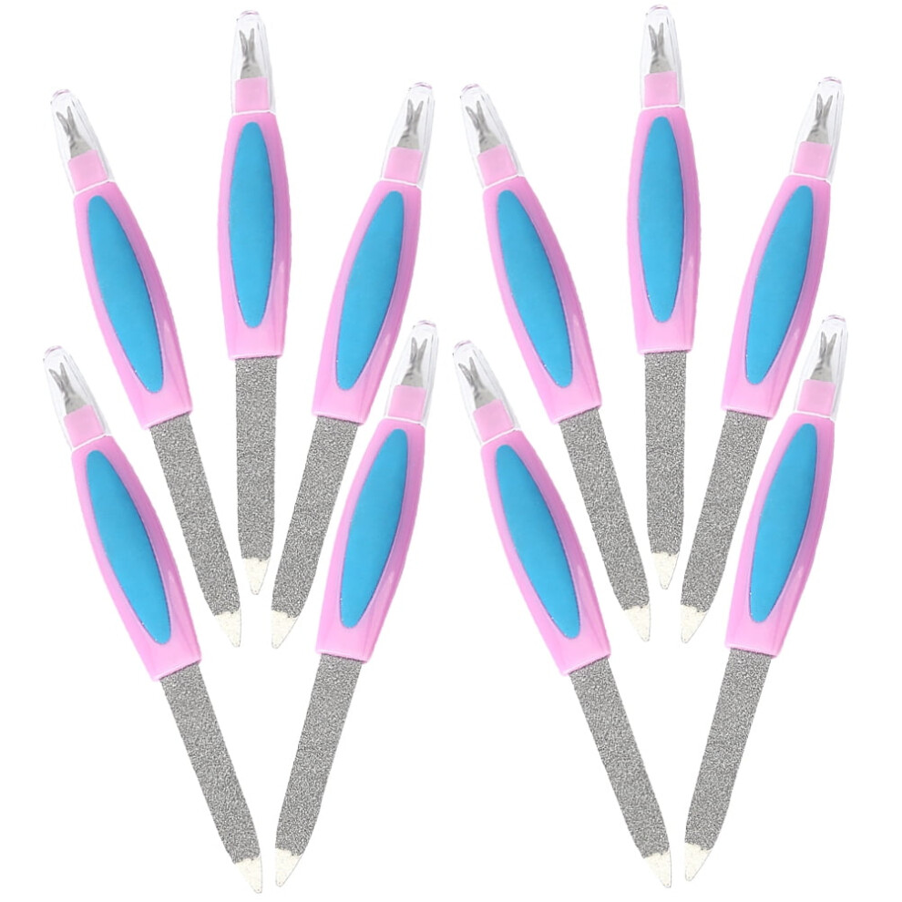 10pcs Toe Nail Files Thick Nails File Fingernail Files Double Sided Metal Dual-ended Nail Files Tools
