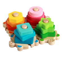 Montessori Toys 1 Year Old, Wooden Painted Puzzles for Baby, Sorting and Stacking Blocks Learning Toys 2 Years